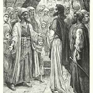 "Behold, Lord, the Half of my Goods I give to the Poor"(engraving)