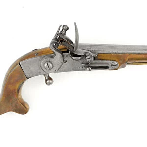 Brass flintlock pistol used by Highland regiments, c. 1780 (pistol, flintlock)