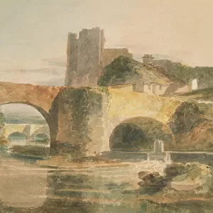 Brecon Bridge and Castle, c. 1795 (w/c on paper)