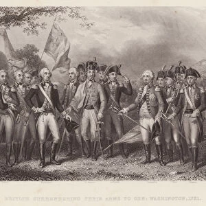 The British surrendering their Arms to General Washington, 1781 (engraving)