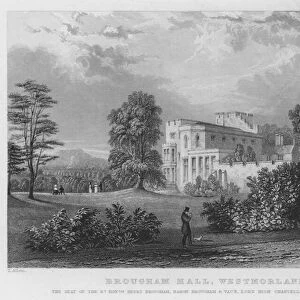 Brougham Hall, Westmorland, the seat of Henry Brougham, Baron Brougham and Vaux, Lord High Chancellor of Great Britain (engraving)