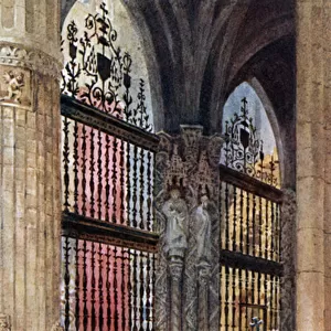 Burgos, the Capilla Mayor (colour litho)