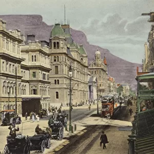 Cape Town: Adderley Street, showing Railway Station and General Post Office (photo)