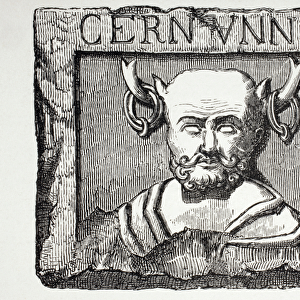The Celtic god Cernunnos, after a French-Roman sculpture discovered in the foundations
