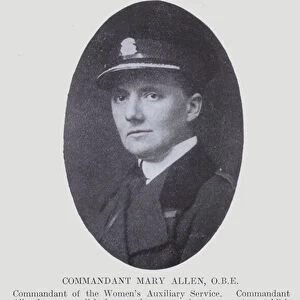 Commandant Mary Allen, OBE (b / w photo)