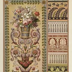 Commencement of the XIXth Century, Gobelin Tapestry and Lacework (colour litho)