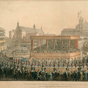 The Coronation procession of His Majesty King George IV, 19 July 1821 (coloured engraving)