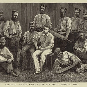 Cricket in Western Australia, the New Norcia Aboriginal Team (engraving)
