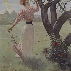 Dans le Verger (In the Orchard). Cover of Le Figaro Illustre, October 1893 (colour litho)