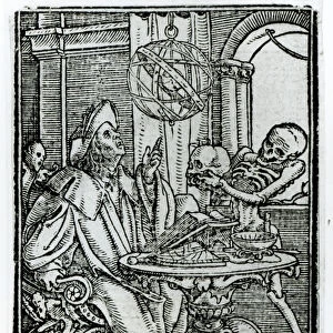 Death and the Astronomer, from The Dance of Death, engraved by Hans Lutzelburger, c