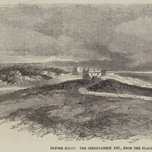 Before Delhi, the Observatory, etc, from the Flagstaff Tower (engraving)