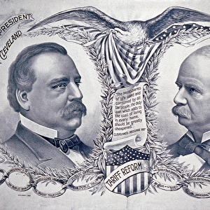 Democratic presidential campaign poster, 1892 (lithograph)