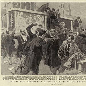 The Dreyfus Question in Paris, the Scene in the Chamber of Deputies (litho)