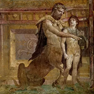 The Education of Achilles by the centaur Chiron. (fresco)