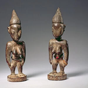 Ere Ibeji Memory Figures, Yoruba Culture (wood) (see also 181682)