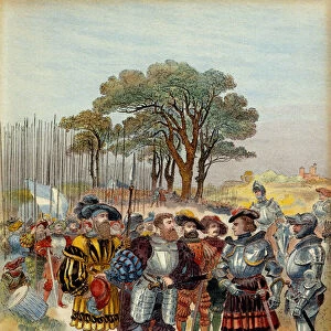 Fifth Italian War (1515-1516): at the camp retreated from the Bicocca (bicoque