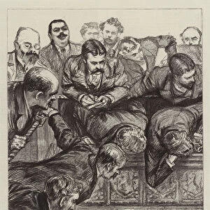 The Fight in the House of Commons, the Reporters watching the Scene from the Gallery (engraving)