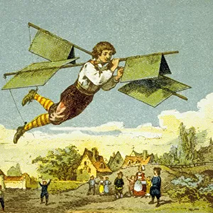 The Flight of Locksmith, Le Besnier (colour litho)