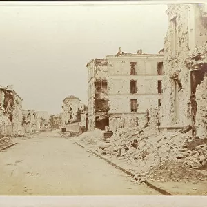 France, Ile-de-France, Hauts-de-Seine (92), Neuily: Ruins of the surroundings of Paris during the siege, 1871