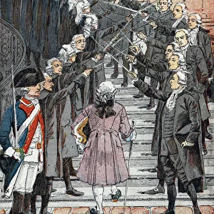 French Revolution: King of France Louis XVI summoned to come at the city hall of Paris