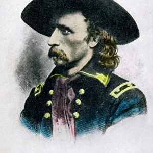 George Armstrong Custer (engraving) (later colouration)