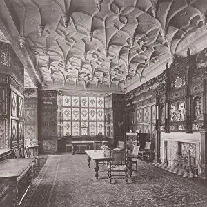 Gilling Castle, Yorkshire, the Dining Room (b / w photo)