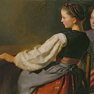 A Girl from Probsteier, 1844 (oil on canvas)