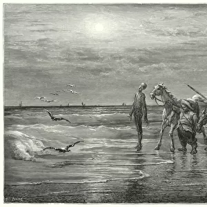 Gustave Dores Don Quixote: "Here fell my happiness, never to rise again "(engraving)