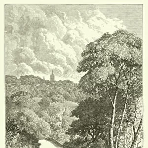 Hampstead, from the Kilburn Road (engraving)