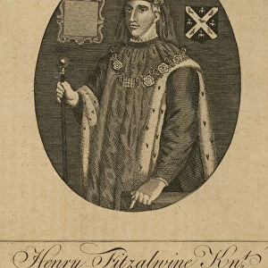Henry Fitzalwine, First Lord Mayor of London (engraving)
