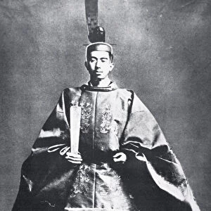 Hirohito, Emperor of Japan at his enthronement, 1926 (b / w photo)