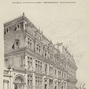 Hotels, rue Boissiere, 38 a 40, a Paris (engraving)
