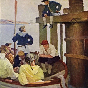 Illustration for Kidnapped by Robert Louis Stevenson (colour litho)