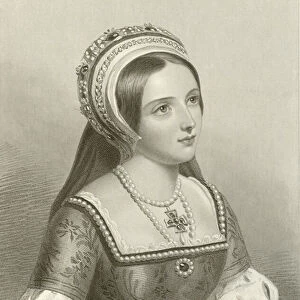Katherine Parr, 6th wife of king Henry VIII (engraving)