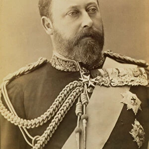 King Edward VII as Prince of Wales (1841-1910), portrait photograph (b / w photo)