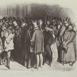La Coulisse de la Bourse, 1854 (lithograph)