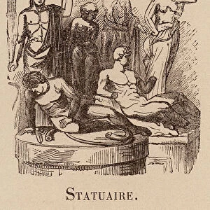 Le Vocabulaire Illustre: Statuaire; Statuary; Bildhauerei (engraving)