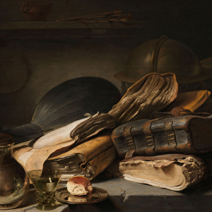 Still Life with Books, c. 1627-28 (oil on panel)