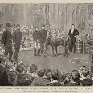 The Lord Mayors Entertainment at the Guildhall to Two Thousand Children of the City Ward Schools (engraving)