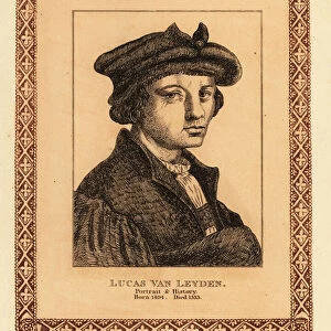 Lucas van Leyden, Dutch history painter 1817 (etching)