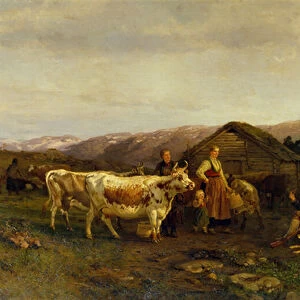 Milking Time, 1875 (oil on canvas)