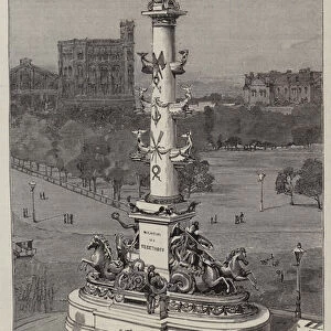 Monument to the Late Admiral Wilhelm von Tegethoff at Vienna (engraving)