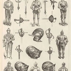 Mr Edwin J Bretts Collection of Armour at the Tudor Exhibition (engraving)