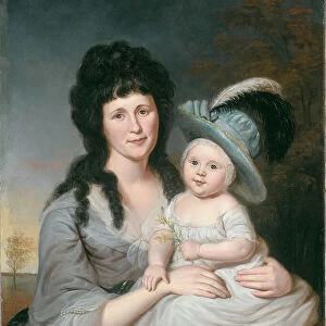 Mrs. John Nicholson (Hannah Duncan) and John Nicholson, Jr. 1790 (oil on canvas)
