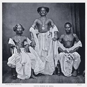 Native Princes of Orissa (b / w photo)