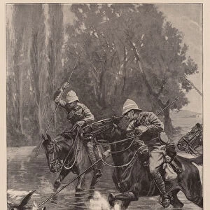 A New Sport, Duck-Sticking in the Modder River (litho)
