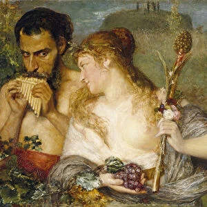 Nymph and Faun, 1878 (oil on canvas)
