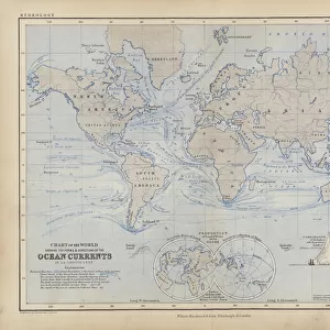 Ocean Currents (coloured engraving)