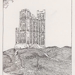 Orford Castle, Suffolk (litho)