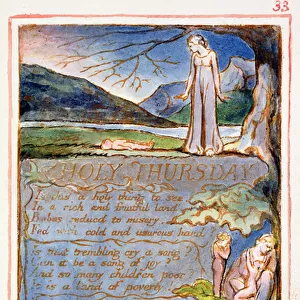 P. 125-1950. pt33 Holy Thursday: plate 33 from Songs of Innocence and of Experience